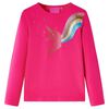 Dječja majica dugih rukava jarkoružičasta 116