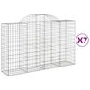 vidaXL Lučne gabionske ko&scaron;are 7 kom 200x50x120/140cm pocinčano željezo