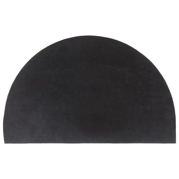 vidaXL Otirač poluokrugli 50 x 80 cm čupavi od kokosovih vlakana