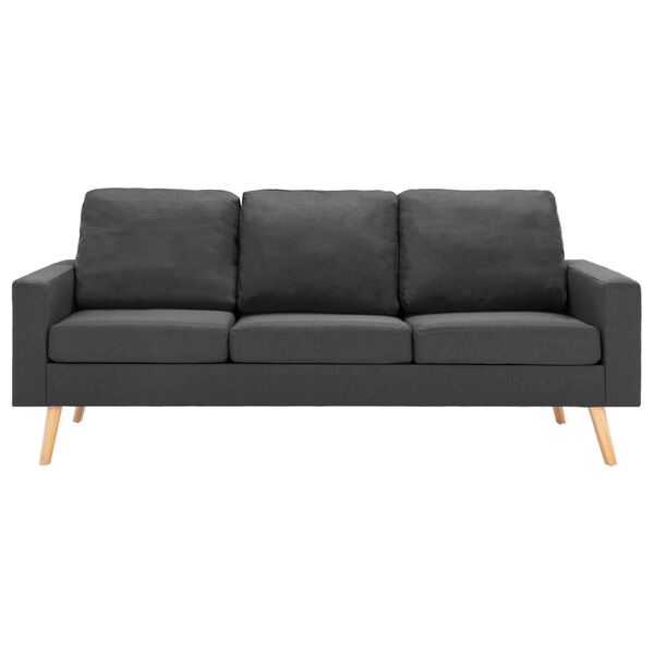 vidaXL 2-dijelni set sofa od tkanine tamnosivi
