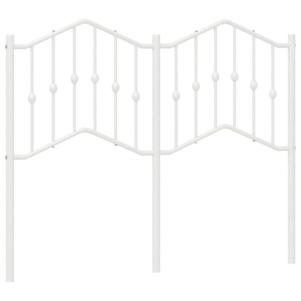 vidaXL Metalno uzglavlje bijelo 120 cm