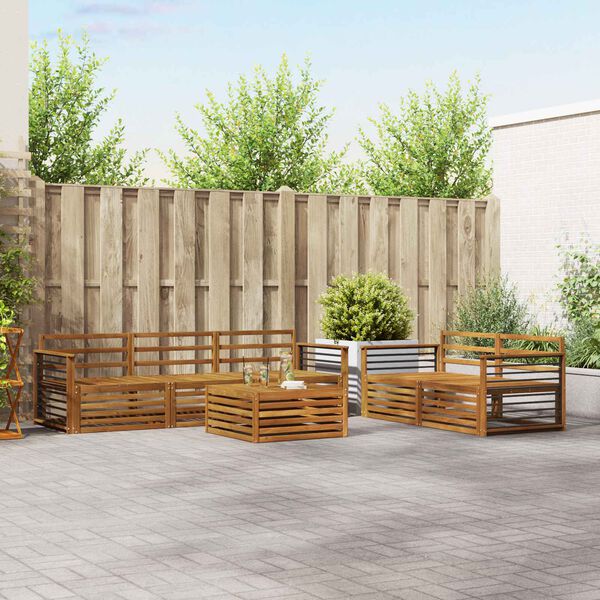 vidaXL Set vanjskih sofa 6 pcs Prirodna