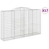 vidaXL Lučne gabionske ko&scaron;are 17kom 300x50x180/200cm pocinčano željezo