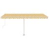 vidaXL Samostojeća automatska tenda 500x300 cm žuto-bijela