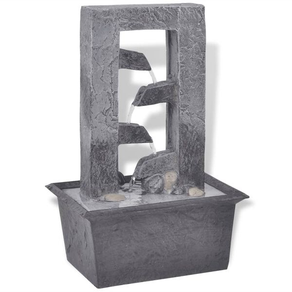 vidaXL Unutarnja Fontana s LED Svjetlom od Poli-smole