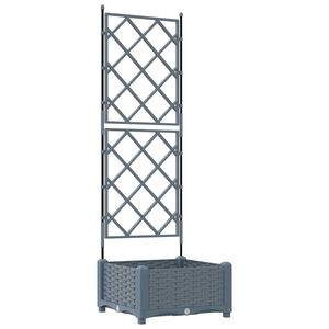 vidaXL Vrtna saksija Svjetlosiva 40 x 40 x 125,5 cm PP