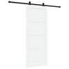 vidaXL Klizna vrata Bijela i crna 83 x 202 cm Masivna borovina