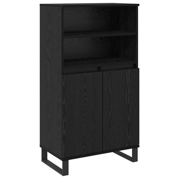 vidaXL Highboard Crna 60 x 36 x 110 cm Konstruirano drvo