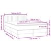 vidaXL Box Spring krevet s madracem tamno sivi 140x220 cm samt