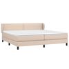 vidaXL Krevet box spring s madracem cappuccino 200x200cm umjetna koža