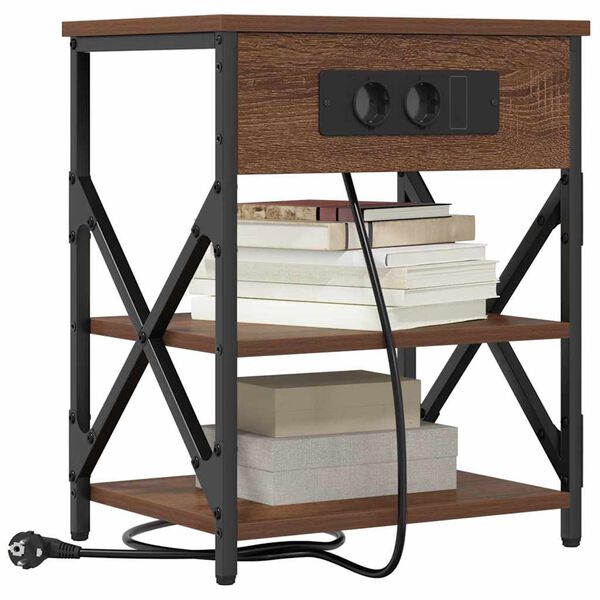 vidaXL Noćni ormar Smeđi hrast 41 x 31 x 51 cm Konstruirano drvo