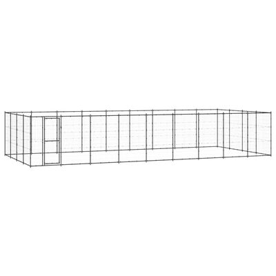 vidaXL Vanjski kavez za pse čelični 43,56 m²