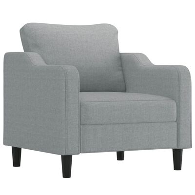 vidaXL 3-dijelni set sofa s jastucima svjetlosivi od tkanine
