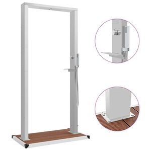 vidaXL Vanjski tu&scaron; s podlogom od WPC-a i nehrđajućeg čelika