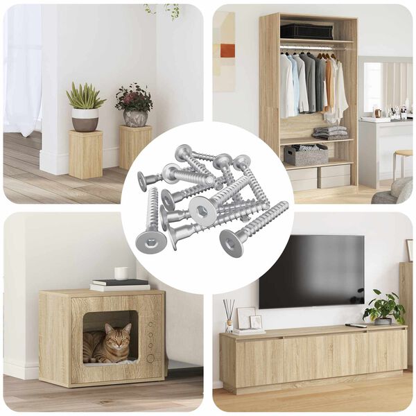 vidaXL Potvrđivački vijci 12 pcs Srebrno &Oslash;5 x 40 mm Metal