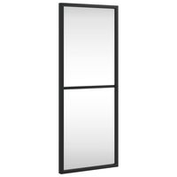 vidaXL Zidno ogledalo crno 20 x 50 cm pravokutno željezno