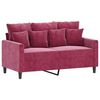 vidaXL 2-dijelni set sofa s jastucima crvena boja vina bar&scaron;unasti