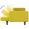 vidaXL Kauč na razvlačenje s jastucima svjetložuti od tkanine