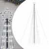 vidaXL LED božićno drvce sa &scaron;iljcima 1534 LED hladno bijelo 500 cm