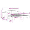 vidaXL Dnevni krevet na razvlačenje ružičasti 100 x 200 cm bar&scaron;unasti