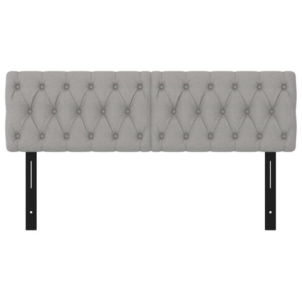 vidaXL Uzglavlja 2 kom svjetlosiva 72x7x78/88 cm od tkanine