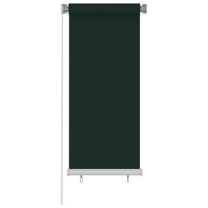 vidaXL Vanjska rolo zavjesa 65 (&Scaron;) x 140 (V) cm tamnozelena HDPE
