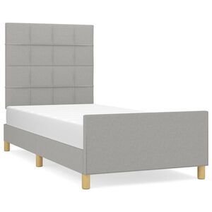 vidaXL Okvir za krevet bez madraca svjetlosivi 80x200 cm od tkanine