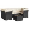 vidaXL 7-dijelni set vrtnih sofa od poliratana s jastucima crni