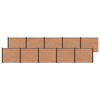 vidaXL Panel ograde 10 kom. 1692 x 146 cm WPC i aluminij Smeđa