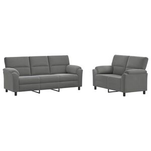 vidaXL Set sofe 2 pcs Tamnosiva Bar&scaron;un