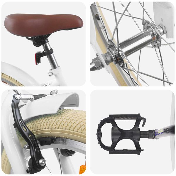 vidaXL Dječji Bicikl 18 Inča za djecu od 5 do 7 godina Bijelo