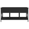 vidaXL Stolić za kavu crni 100 x 55 x 50 cm konstruirano drvo i metal