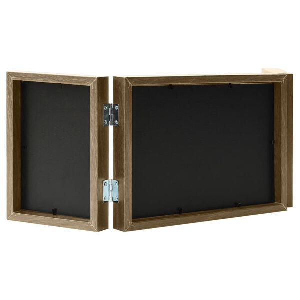 vidaXL Trodijelni okvir za fotografije smeđi 22x15 cm + 2 x (10x15 cm)