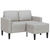 vidaXL Sofa 2-sjed s ležaljkom u obliku slova L oblak siva 125 cm
