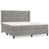 vidaXL Krevet s oprugama i madracem svjetlosivi 160x200 cm bar&scaron;unasti