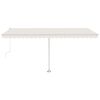 vidaXL Samostojeća automatska tenda 500 x 350 cm krem
