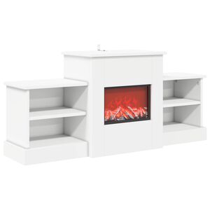 vidaXL Električni kamin Bijela 110 x 30 x 50 cm Konstruirano drvo