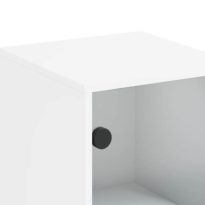 vidaXL Visoka komoda sa staklenim vratima bijela 35 x 37 x 120 cm