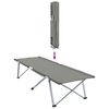 vidaXL Sklopivi kamperski krevet Siva 62 x 194 x 42 cm Oxford tkanina