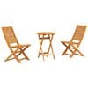 vidaXL Sklopivi bistro set 3 kom. Smeđa Čvrsto drvo akacije