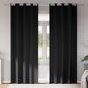 vidaXL Zavjese za blackout s prstenovima 2 pcs Crna 260 x 140 cm