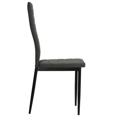 vidaXL Blagovaonske stolice od tkanine 4 kom tamnosive