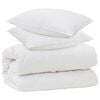 vidaXL Duvet s jastucima s jastukom 3 kom. Bijela Mikrovlakna