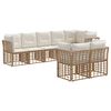 vidaXL Set vanjskih sofa Prirodna Poliester