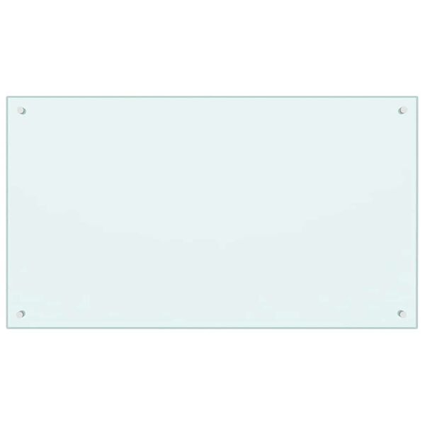 vidaXL Kuhinjska za&scaron;tita od prskanja mliječna 100 x 60 cm kaljeno staklo