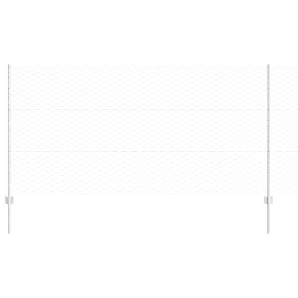 vidaXL Ograda s postovima Srebrno 1,2 x 25 m Čelik