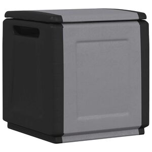 vidaXL Vrtna kutija za pohranu 54 x 53 x 57 cm 130 L tamnosiva i crna