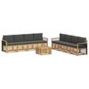 vidaXL Setovi sofa s jastukom 9 pcs Bijela i antracit Poliester