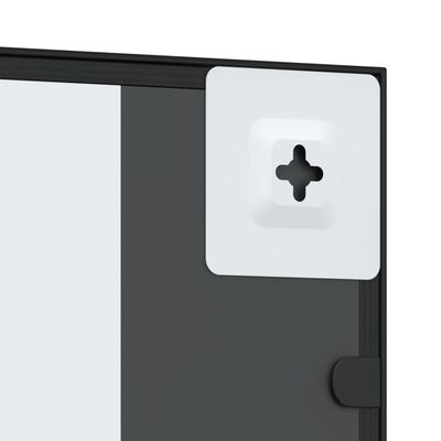 vidaXL Zidno ogledalo crno 30 x 100 cm pravokutno željezno