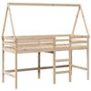 vidaXL Krevet na kat s ljestvama i krovom 90x190 cm od borovine